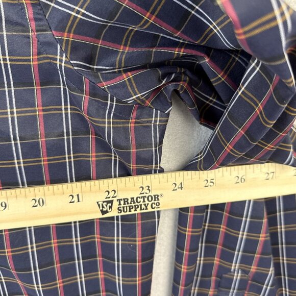 Untuckit Valencay Shirt Men XL Long Sleeve Blue Geometric Wrinkle Free Polyester - Picture 6 of 11